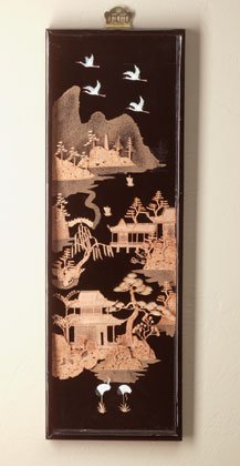 Cork sculpture seaside scene