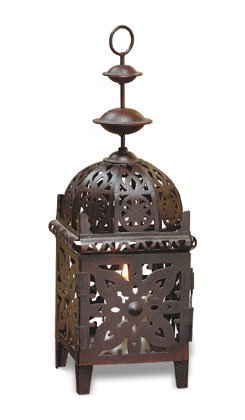 Moroccan-style metal candle lantern