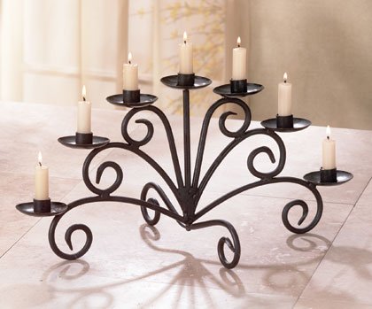 Seven candle candelabra
