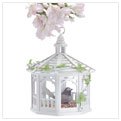 WHITE GAZEBO BIRD FEEDER