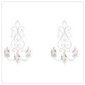 WHITE SCROLLWORK WALL SCONCES
