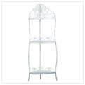 WHITE SCROLLWORK CORNER SHELF