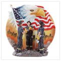FIREMEN RAISING FLAG PLATE