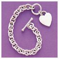 HEART PENDANT LINK BRACELET