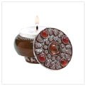 LAVENDER JEWELED-LID JAR CANDLE
