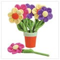 PLUSH FLOWER PEN IN POT HOLDER