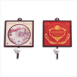 WINE AND CHEESE WALL HOOKS