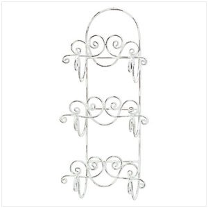 DISTRESSED WHITE TOWEL HOLDER