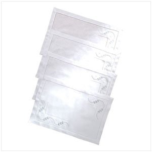 EMBROIDERED WHITE PLACEMATS