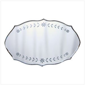 ETCHED FLORAL WALL MIRROR