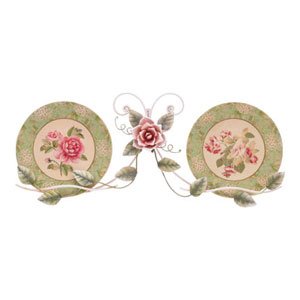 FLORAL PLATES WITH ROSE RACK