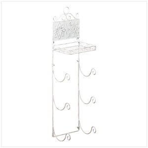 FLORAL TILED TOWEL RACK