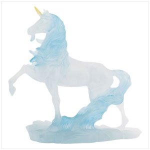 FROSTED UNICORN STATUE