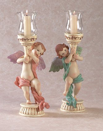 ANGELIC CANDLESTICK HOLDERS