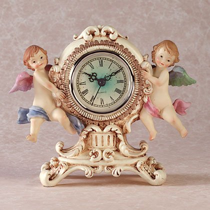 CHERUB TABLE CLOCK