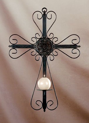 CROSS CANDLEHOLDER