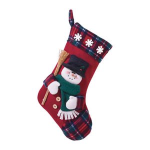 PLUSH STOCKING SNOWMAN