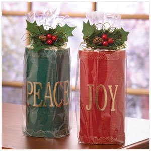 FESTIVE PILLAR CANDLE SET