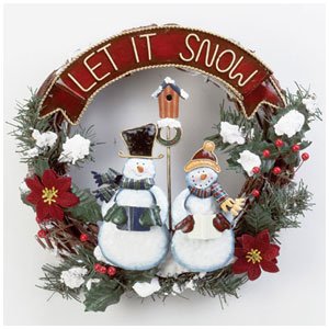 LET IT SNOW SNOWMEN WREATH