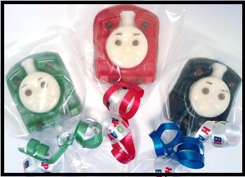 Thomas the Train lollipop favors