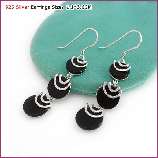 Dark Shine Silver (925 Sterling) Earring, Earrings, Sterling Silver