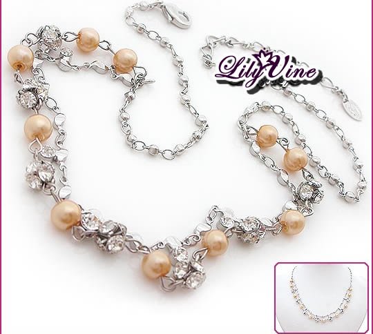 Crystal & Pearl Necklace, Necklaces