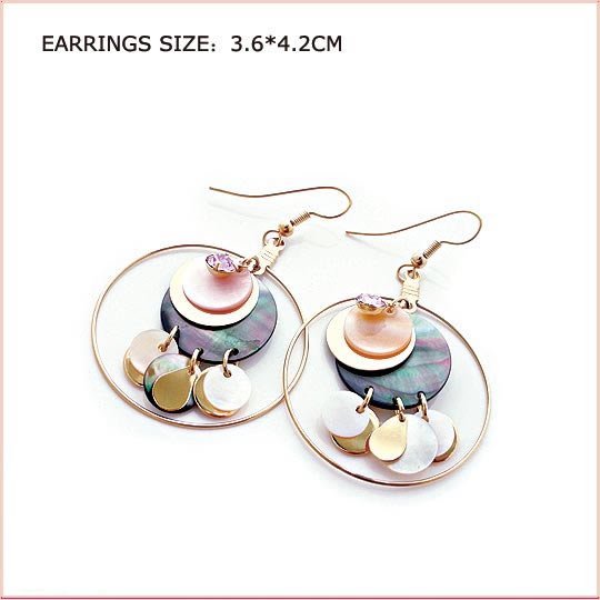 Colorful Round Pierced Earrings, Pierced earrings, Earrings