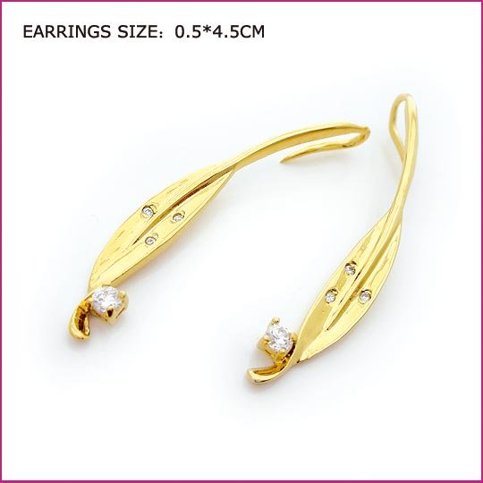 Leaf Boat Gold Plated Earring, Pierced earrings, Earrings