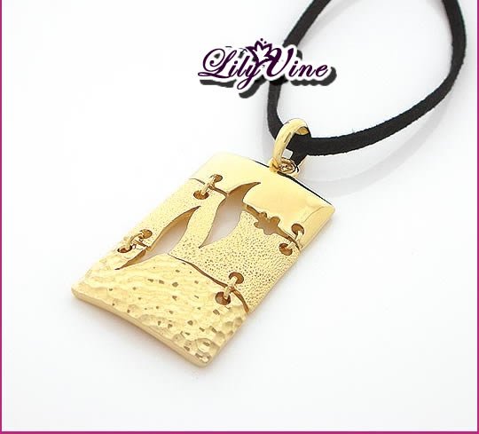 Golden Leaf Necklace, Necklaces
