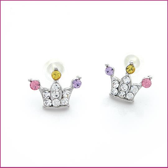 Crown Pierced Earrings, Pierced earrings, Earrings