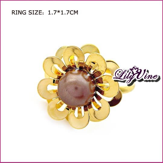 Flower Pearl Ring, Rings