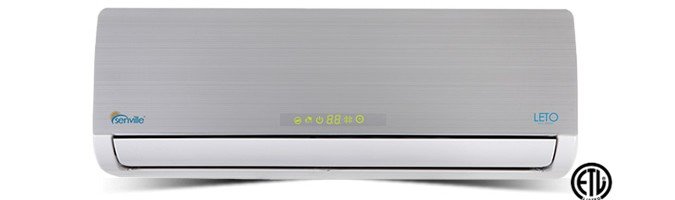 24,000 BTU LETO Series Efficient Cooling & Heating Mini Split Ductless Air Conditioner w/Remote