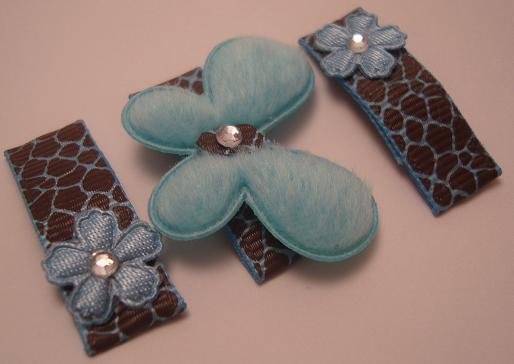 Blue Leopard Butterfly Set