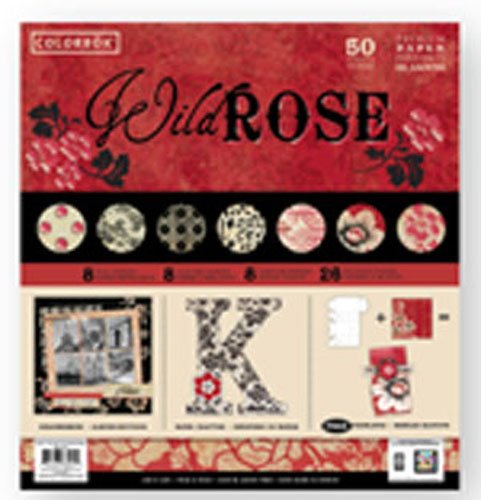 Colorbok Wild Rose 50 Sheet 12"x12" Premium Scrapbook Craft Paper