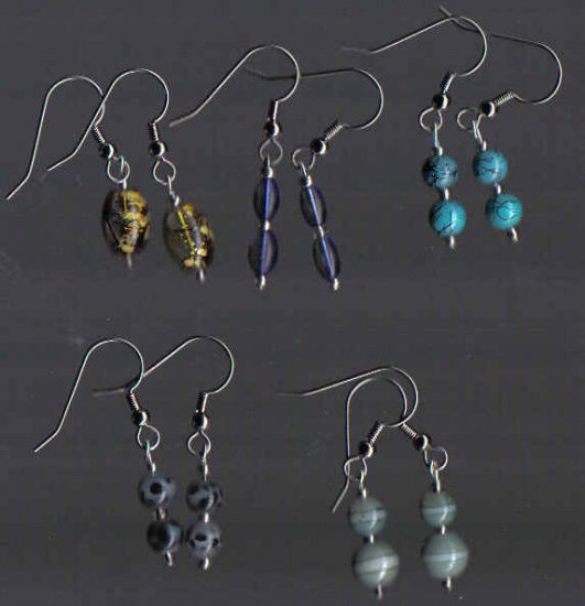Dangle Glass Earrings Lot of 5!