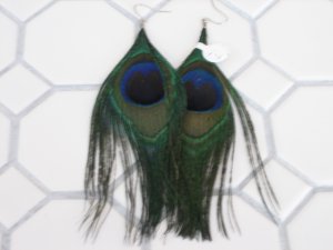 Peacock Feather Earrings