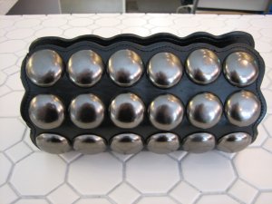 Oversized Gunmetal Stud Clutch