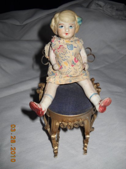 Antique Bisque Doll - 5 1/2" Movable Arms & Legs