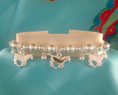 HORSES Equestrian Horse Charms Charm Bracelet