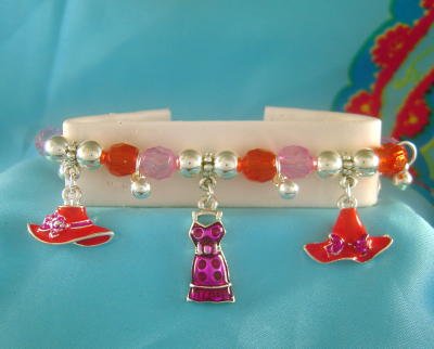 RED HAT SOCIETY Stretchy Charm Bracelet