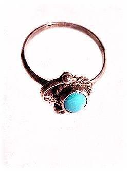 Lovely Sterling Silver Size 8 with Blue Ladies Ring