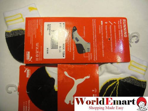 PUMA socks 1 Pair of low cut running white NWT on sale