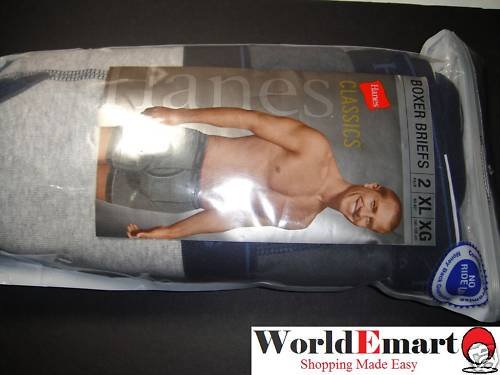 HANES 2 Solid color classic fit boxer briefs XL