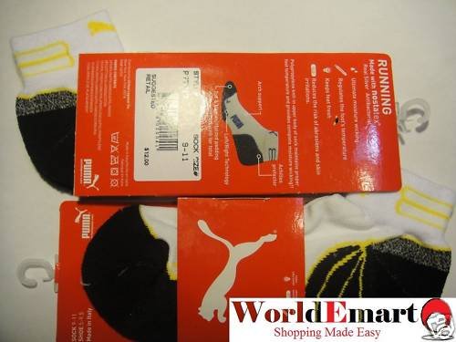 PUMA socks 2 Pairs of low cut men running white NWT