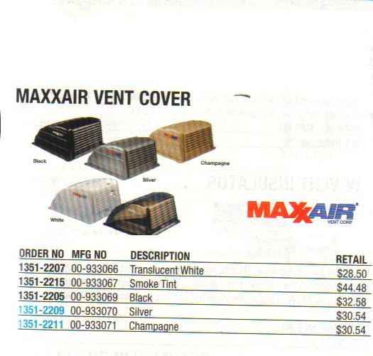 Maxxair vent covers