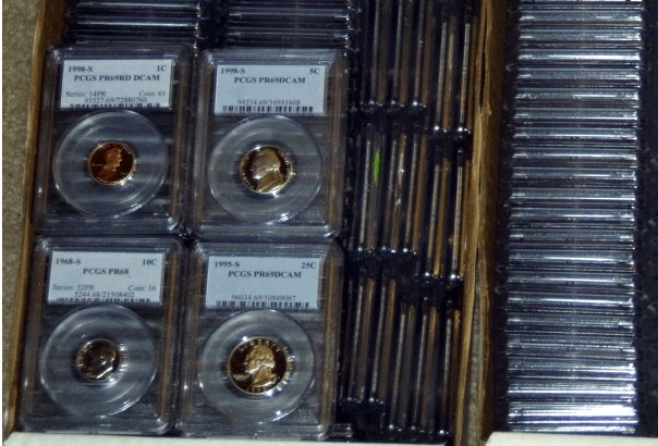 DEALER LOT ~ 120 PROFESSIONALLY CERTIFIED COINS~