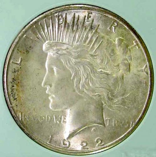 1922-S Peace $1 NTC MS66