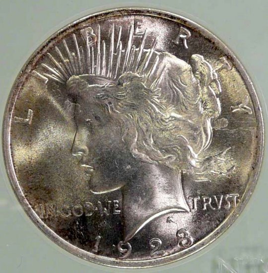 1923 Peace $1 NTC MS66