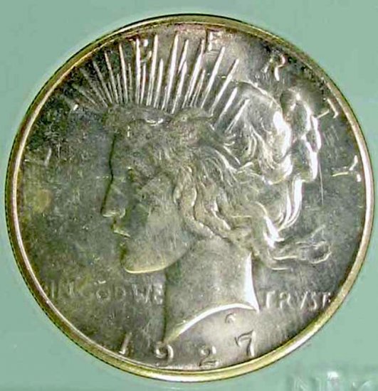 1927-S Peace $1 NTC MS66