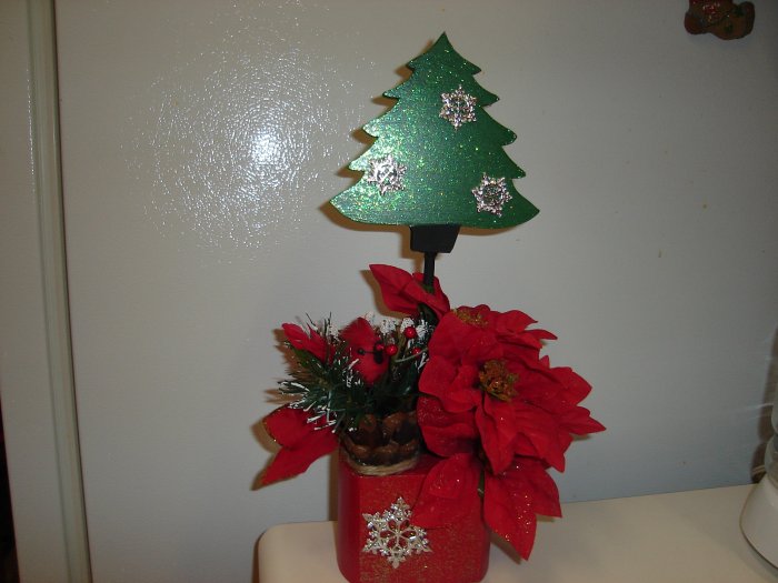 Christmas Tree Arrangement on 4x4 Block